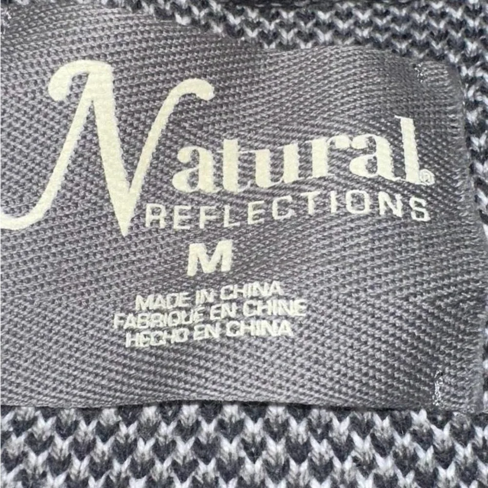 Natural Reflections Black and White Plaid Cardigan - Picture 2 of 2